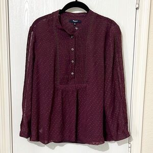 Madewell Burgundy Blouse w/ Camisole Liner